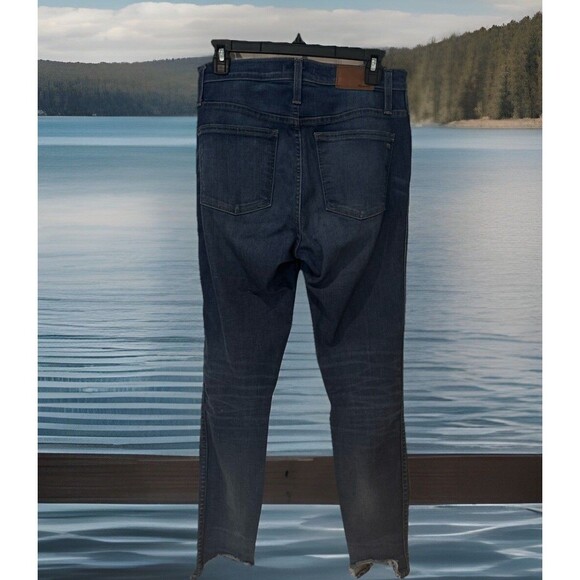 MADEWELL Western 10" High Rise BUTTON-FLY Chew Hem Whiskered Skinny Jean BOHO 28 - Picture 7 of 7